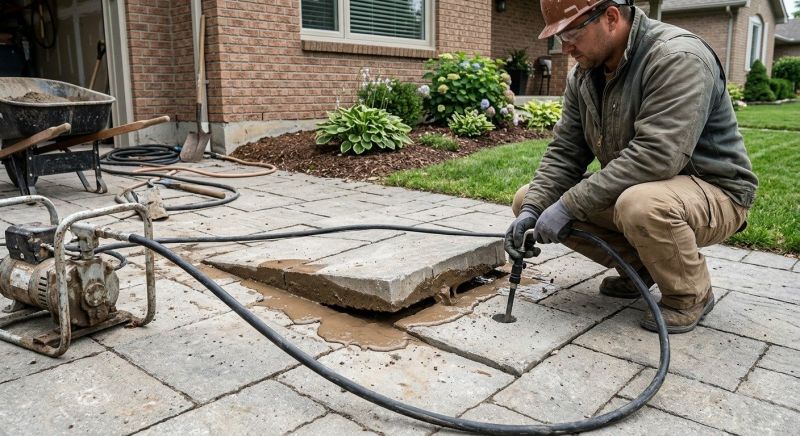 Sunken Driveway Lifting in San Antonio, TX