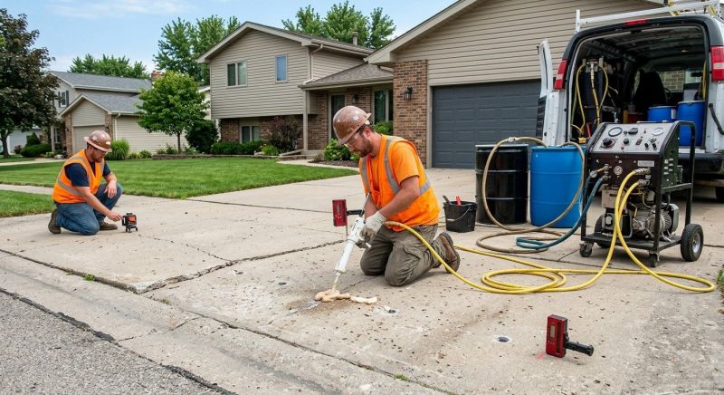 Sunken Driveway Lifting in Denver, CO