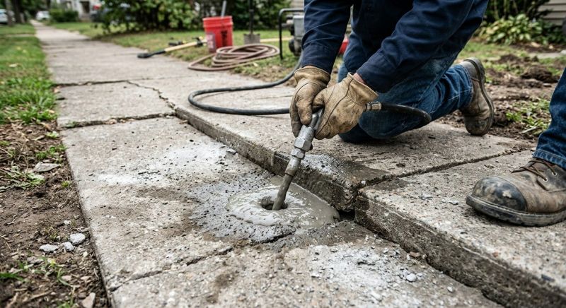 Sunken Sidewalk Repair in West Des Moines, IA